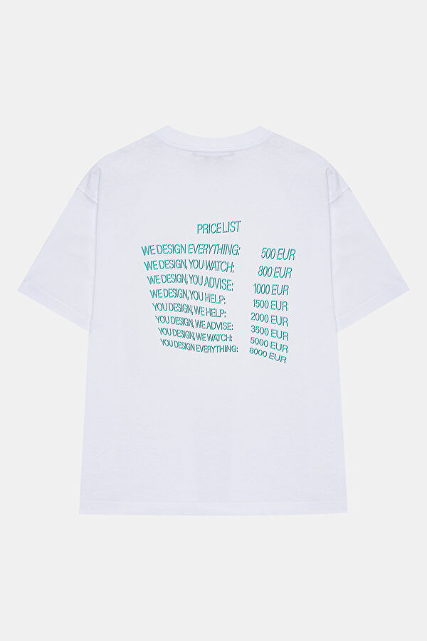 White Crew Neck T-Shirt 2