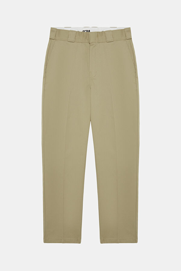 Khaki Straight Leg Women's Trousers