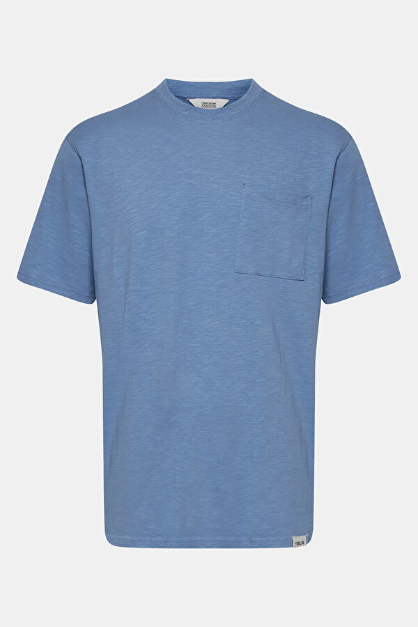 Relax Fit Blue Crew Neck Men's T-Shirt