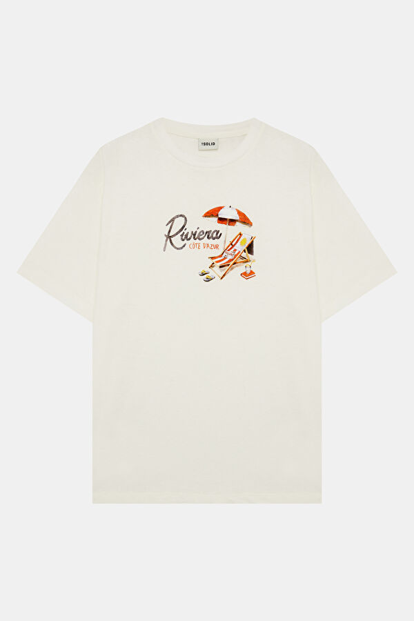 Relax Fit Cream Men's T-Shirt