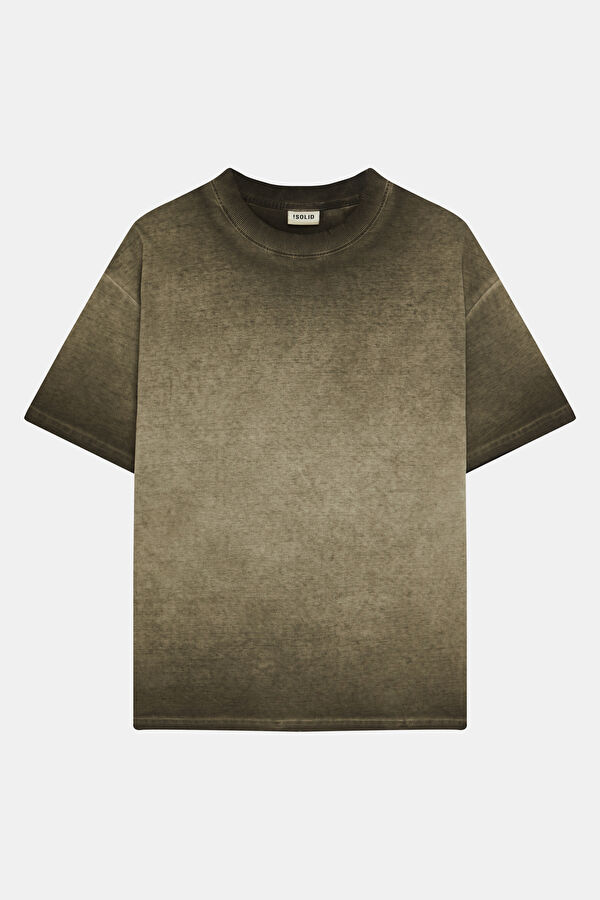 Relax Fit Khaki Crew Neck Men's T-Shirt