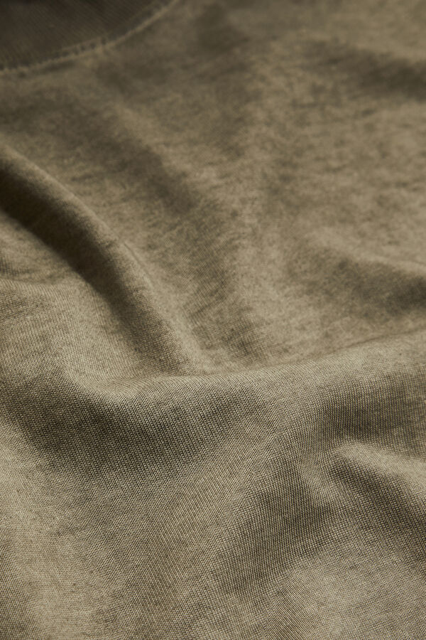 Relax Fit Khaki Crew Neck Men's T-Shirt 4