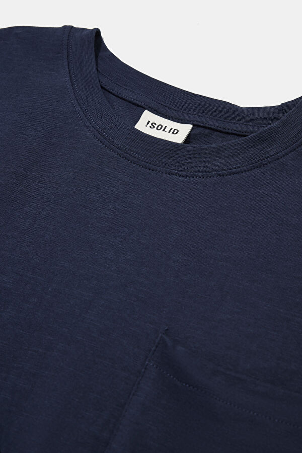 Relax Fit Navy Blue Crew Neck Men's T-Shirt 3
