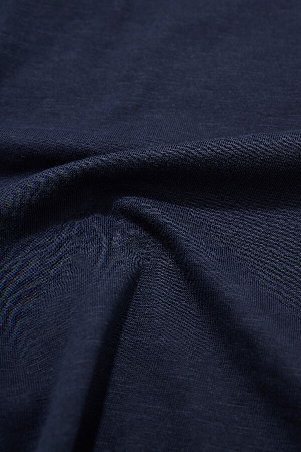Relax Fit Navy Blue Crew Neck Men's T-Shirt 5