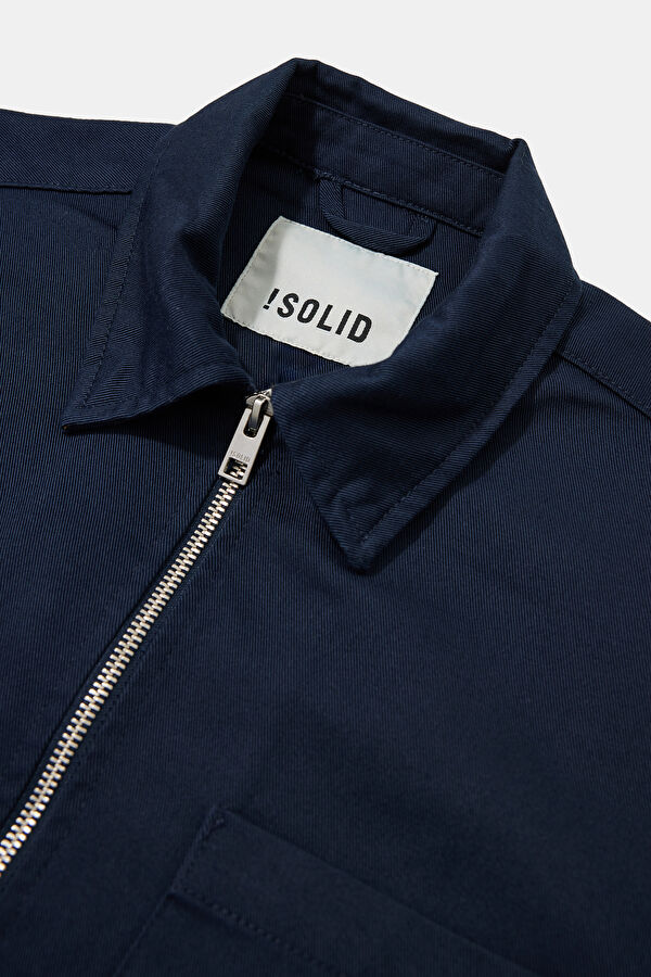 Navy Blue Zip-Up Men's Jacket 3