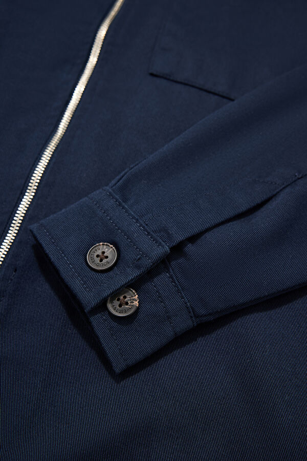 Navy Blue Zip-Up Men's Jacket 4