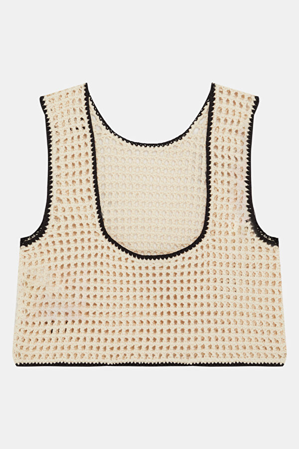 Off-white sleeveless women's blouse 2