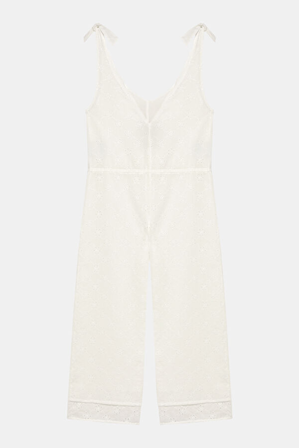 White Tie-Up Kids Jumpsuit 2