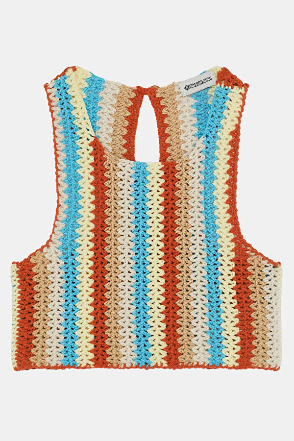 Colorful Knitted Sleeveless Women's Blouse 3
