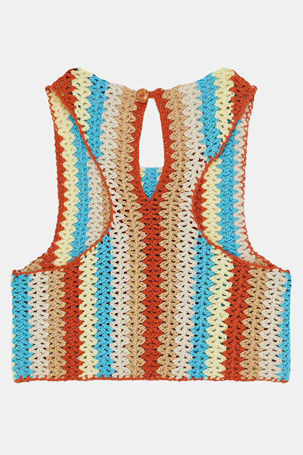 Colorful Knitted Sleeveless Women's Blouse 4