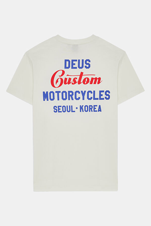 Relax Fit White Bicycle Collar Printed Tshirt 2