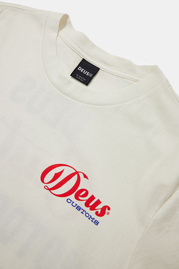 Relax Fit White Bicycle Collar Printed Tshirt 3