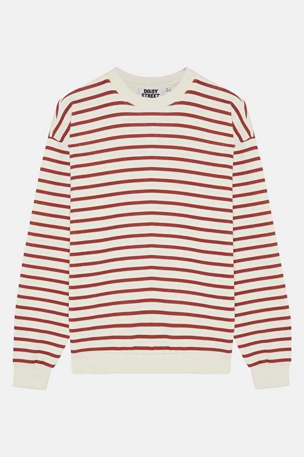Red Crew Neck Women's Sweatshirt Sweatshirt 3