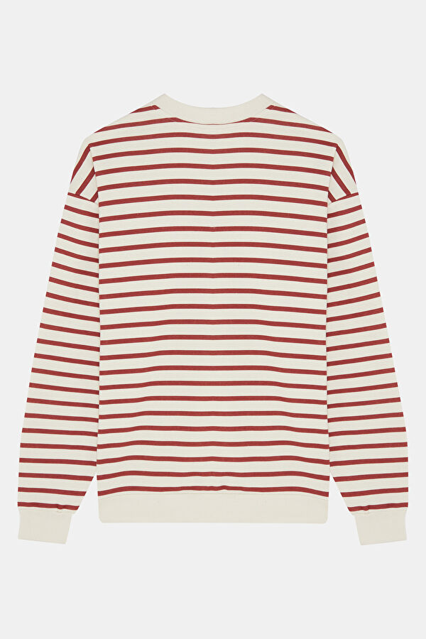 Red Crew Neck Women's Sweatshirt Sweatshirt 4