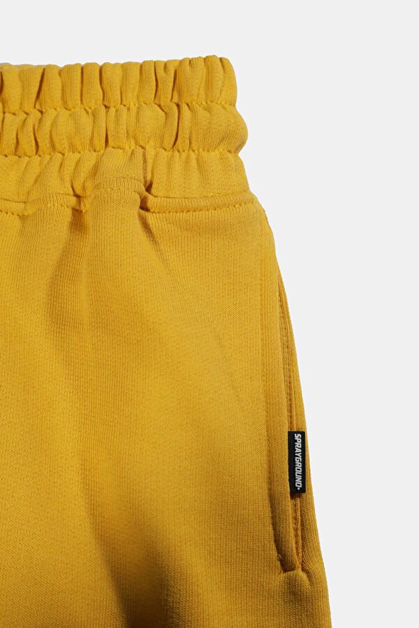 Yellow Patterned Kids Shorts 5