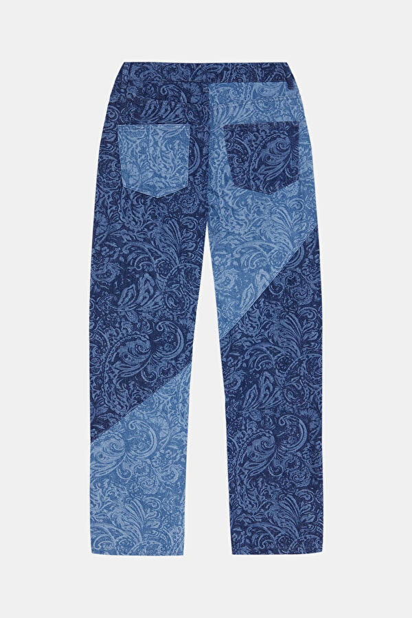 Blue Straight Leg Women's Trousers 2
