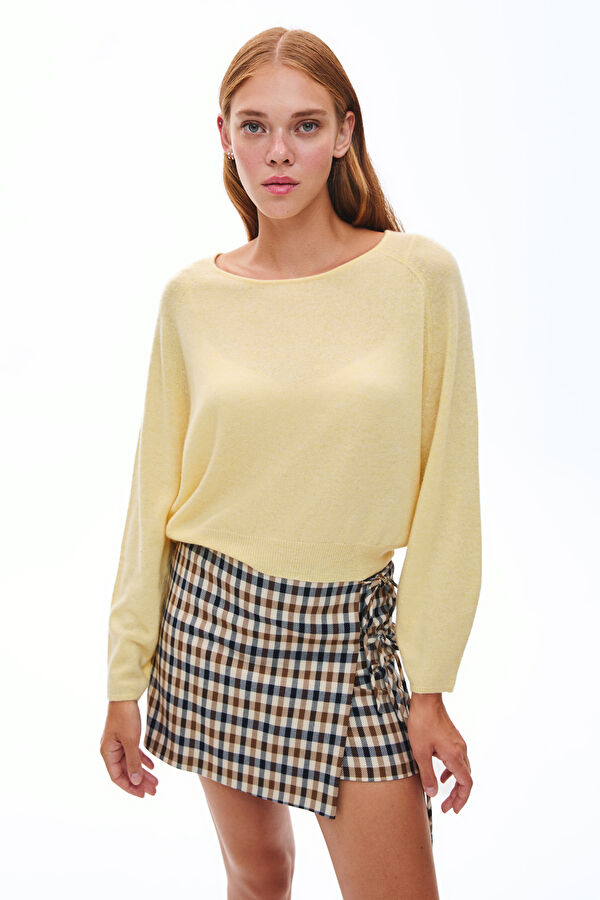 Yellow 100% Cashmere Women's Sweater