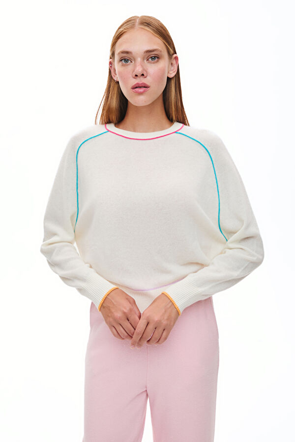 Cream 100% Cashmere Women's Sweater
