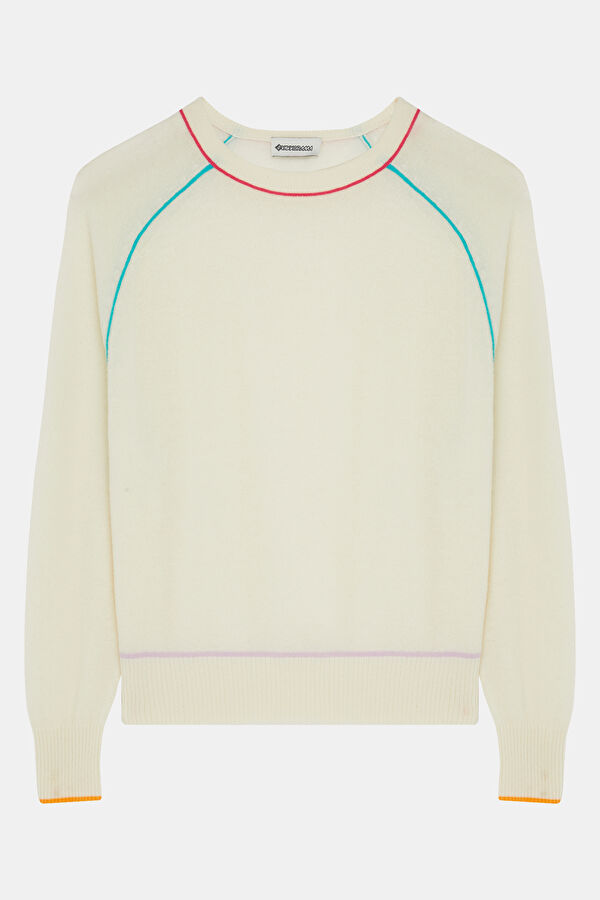 Cream 100% Cashmere Women's Sweater 3