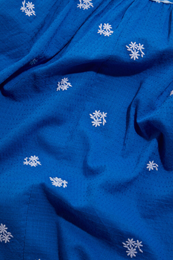 Blue Patterned Women's Shirt 5