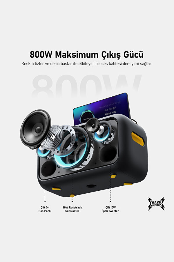 Partybox Break X1 800W Karaoke Bluetooth Hoparlör Seti 2