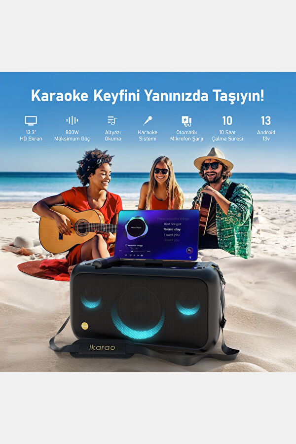 Partybox Break X1 800W Karaoke Bluetooth Hoparlör Seti 3
