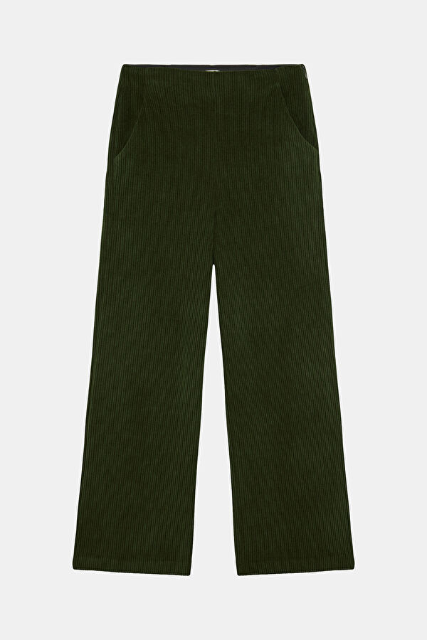 Khaki Wide Leg Women's Pants