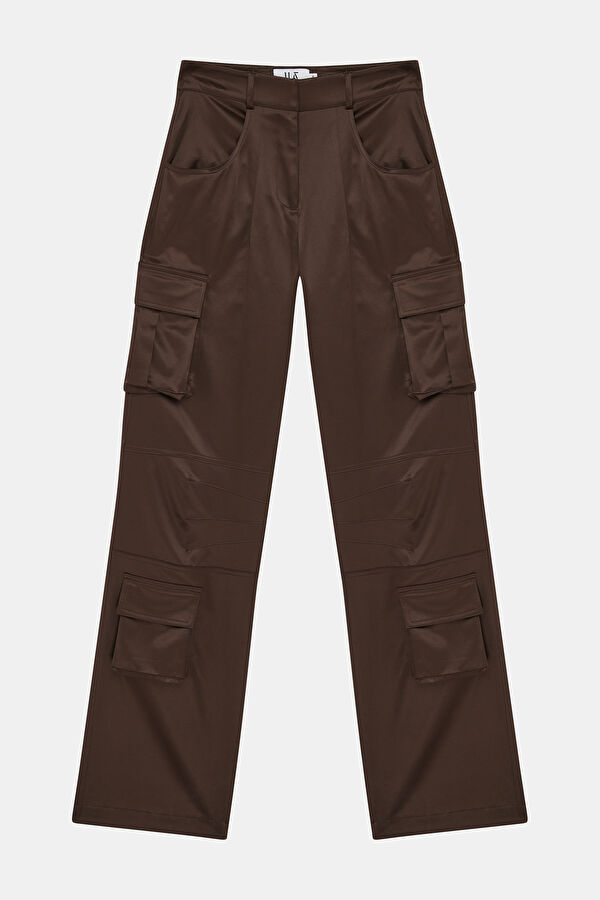Dark Brown Pipe Leg Pants