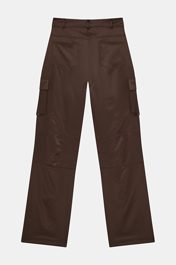 Dark Brown Pipe Leg Pants 2