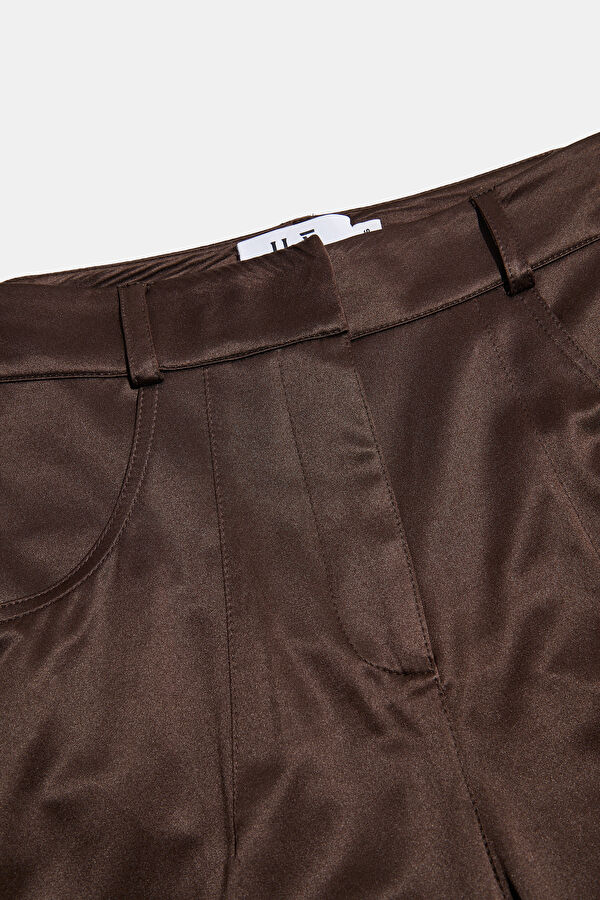 Dark Brown Pipe Leg Pants 3
