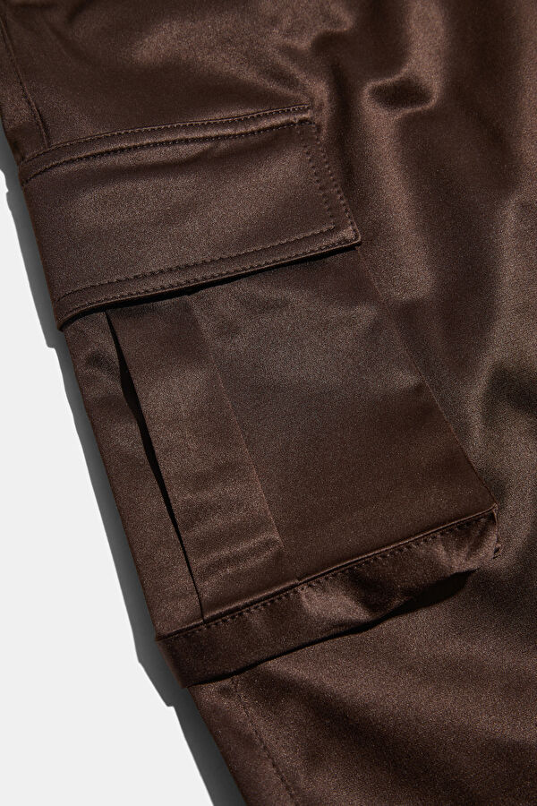 Dark Brown Pipe Leg Pants 4