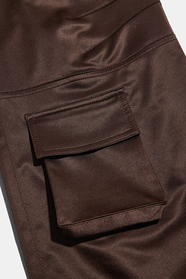 Dark Brown Pipe Leg Pants 6