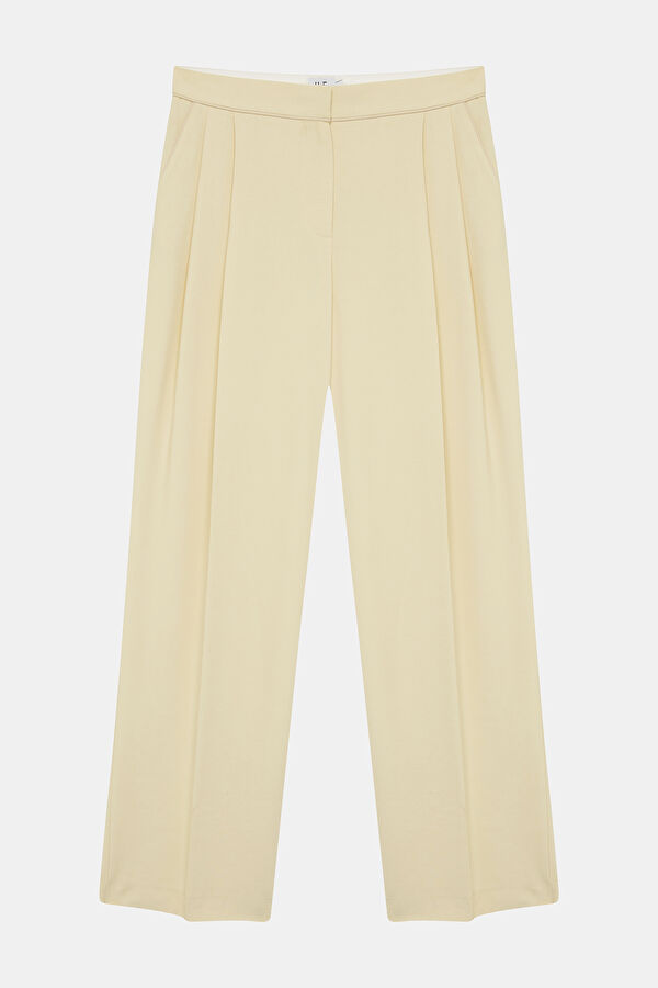 Yellow Wide Leg Women's Pants
