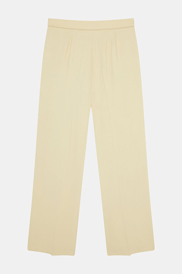 Yellow Wide Leg Women's Pants 2