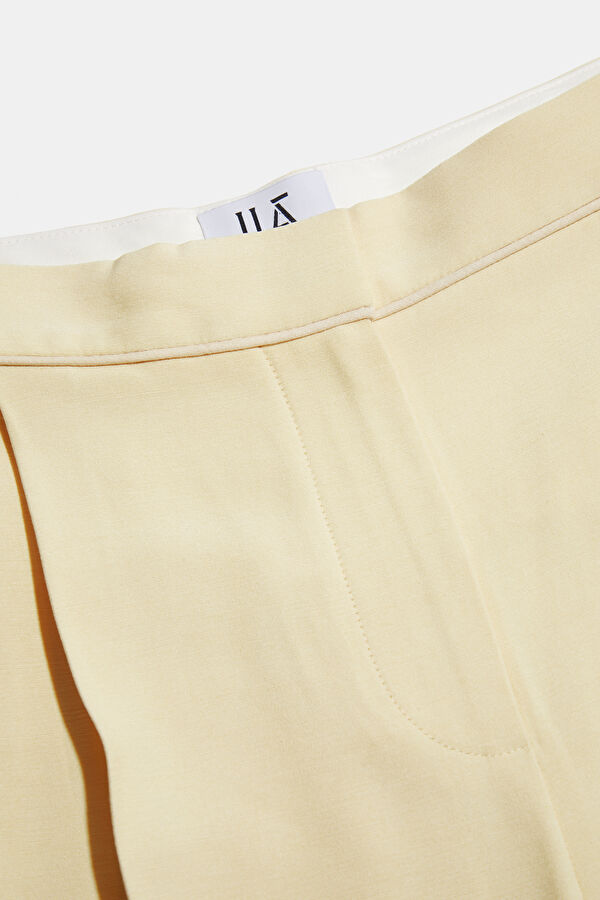 Yellow Wide Leg Women's Pants 3