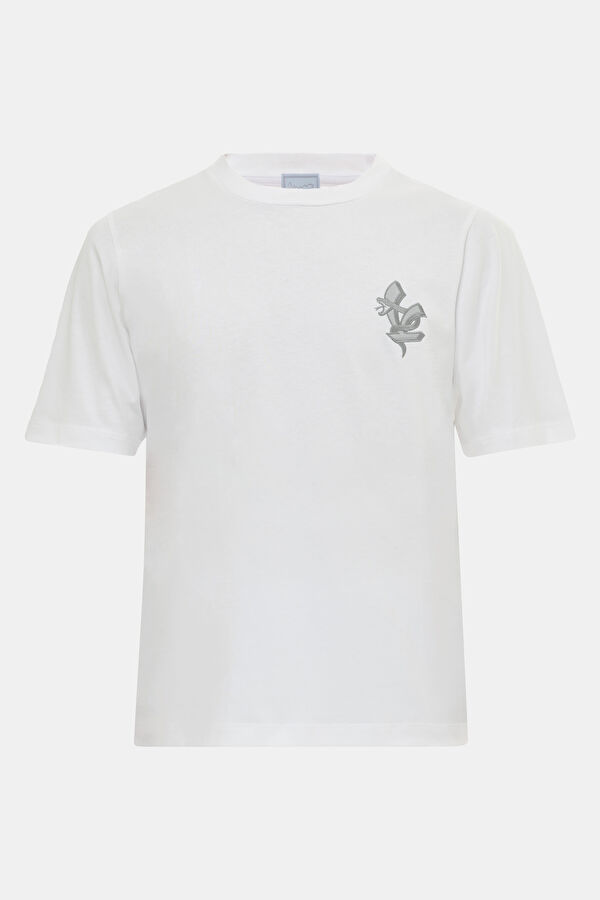 Vespa White Basic / round neckline Tshirt