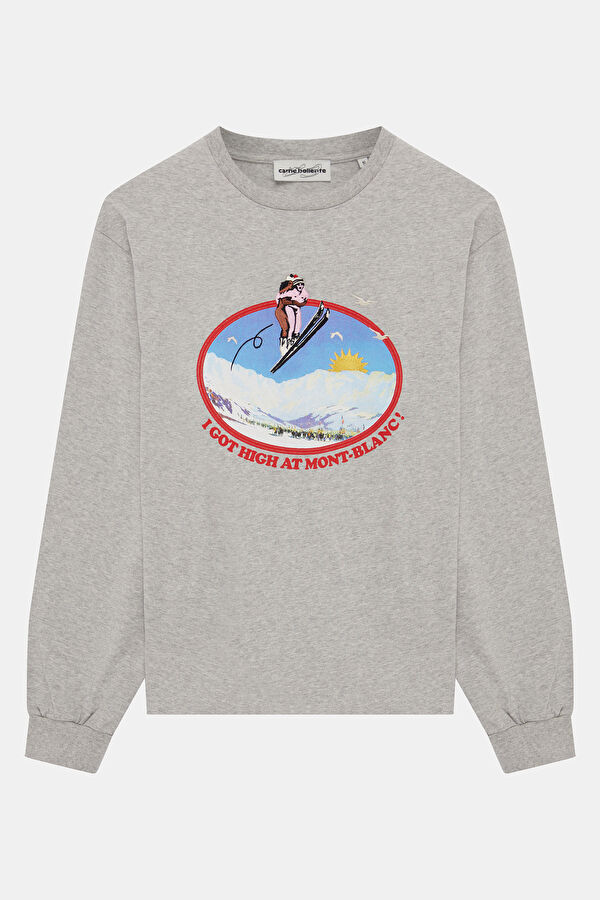 Gri O Yaka Kadın T-Shirt 4