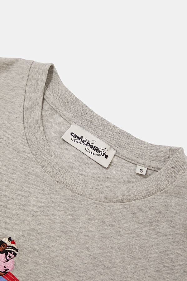 Gri O Yaka Kadın T-Shirt 6