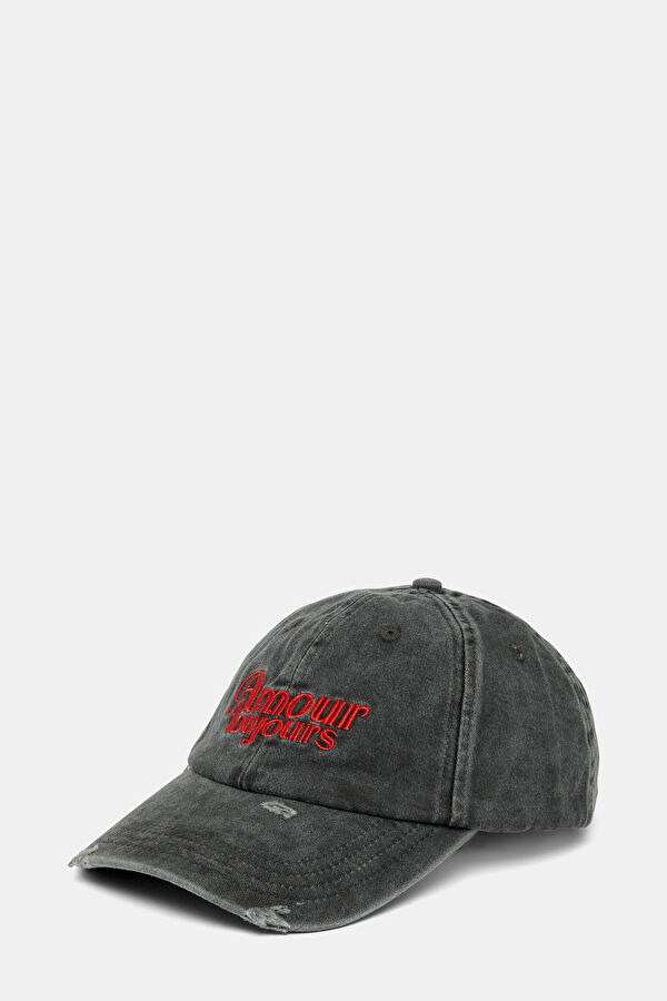 Love Always Anthracite Embroidered Hat