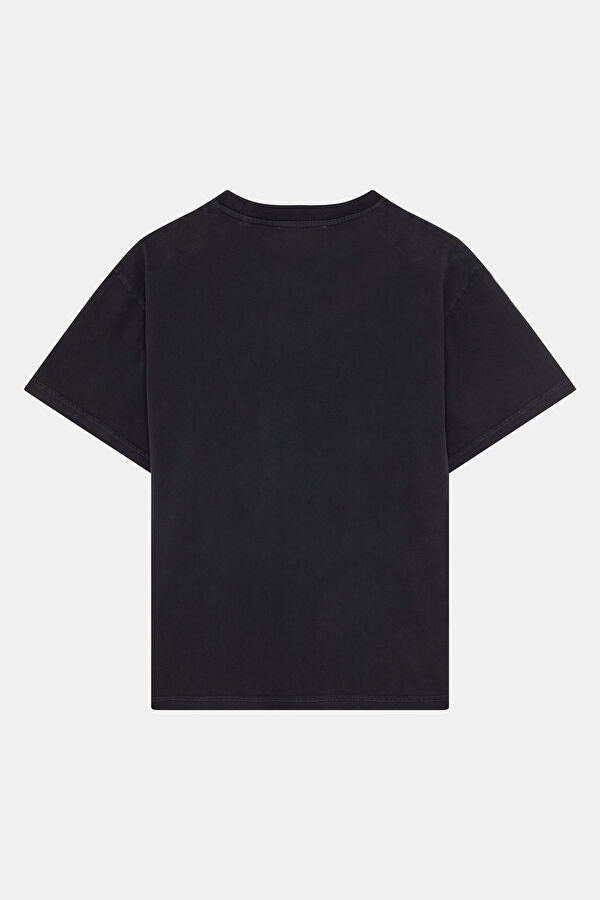 Relax Fit Anthracite Crew Neck Printed Men's T-Shirt 2