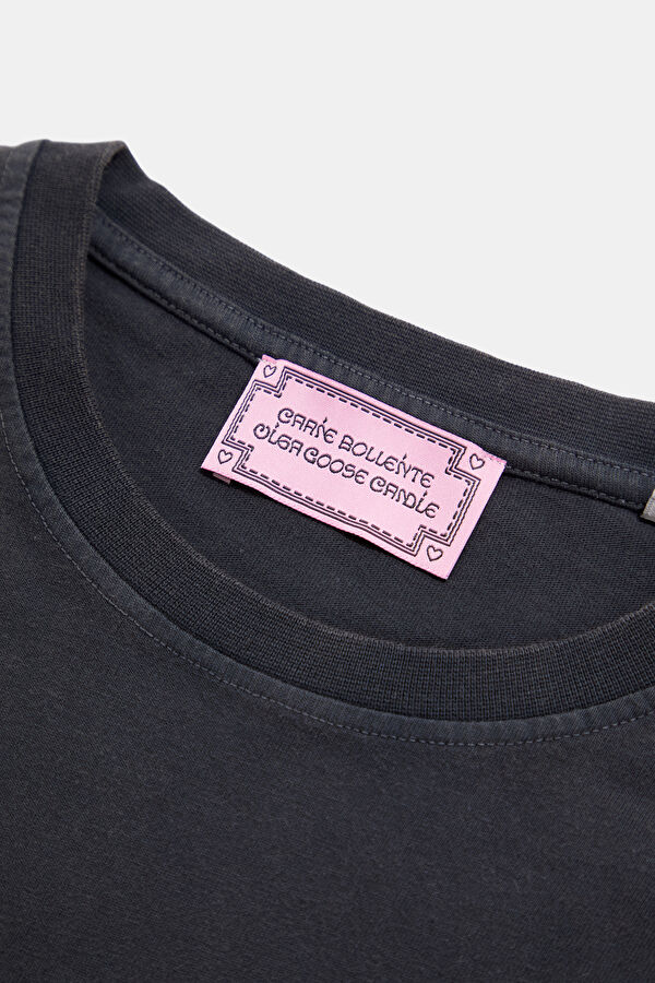 Relax Fit Anthracite Crew Neck Printed Men's T-Shirt 3