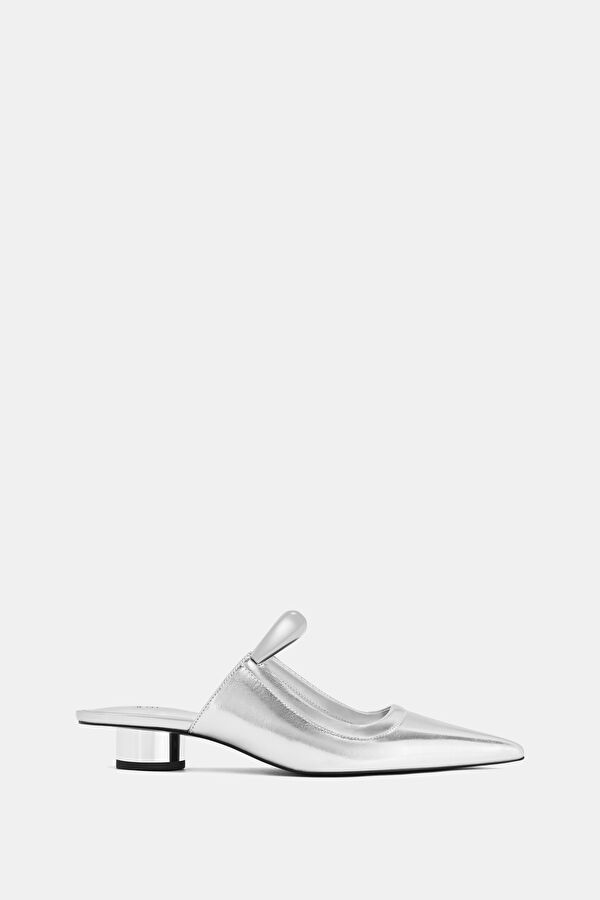 Helena Pierced Mules Silver Shoes