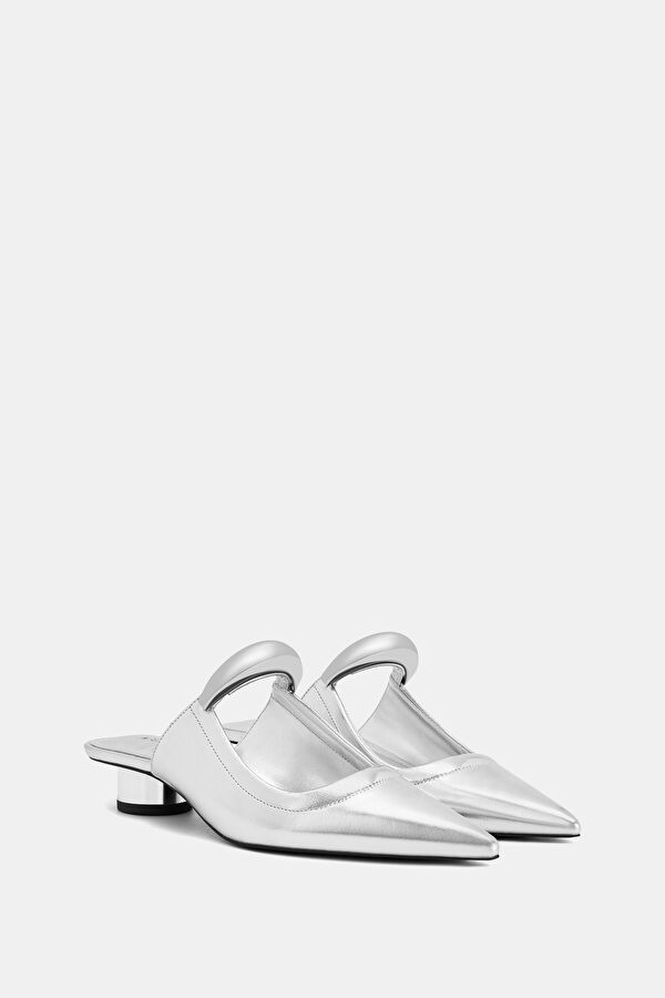 Helena Pierced Mules Silver Shoes 2