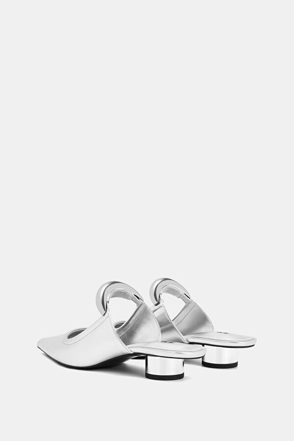 Helena Pierced Mules Silver Shoes 3