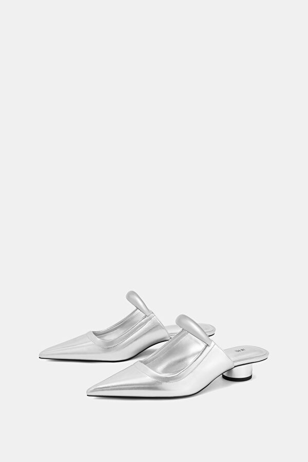 Helena Pierced Mules Silver Shoes 4