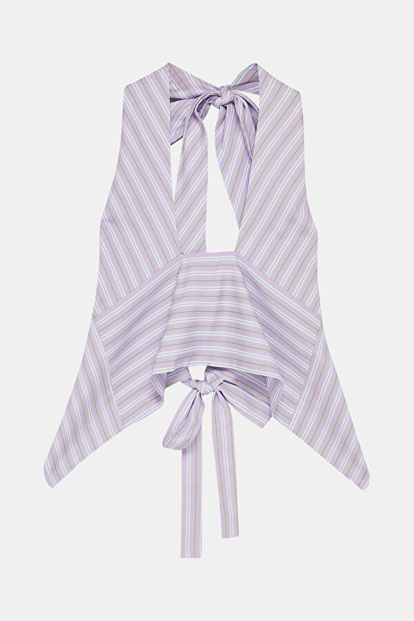 Colorful Striped Sleeveless Women's Blouse 3