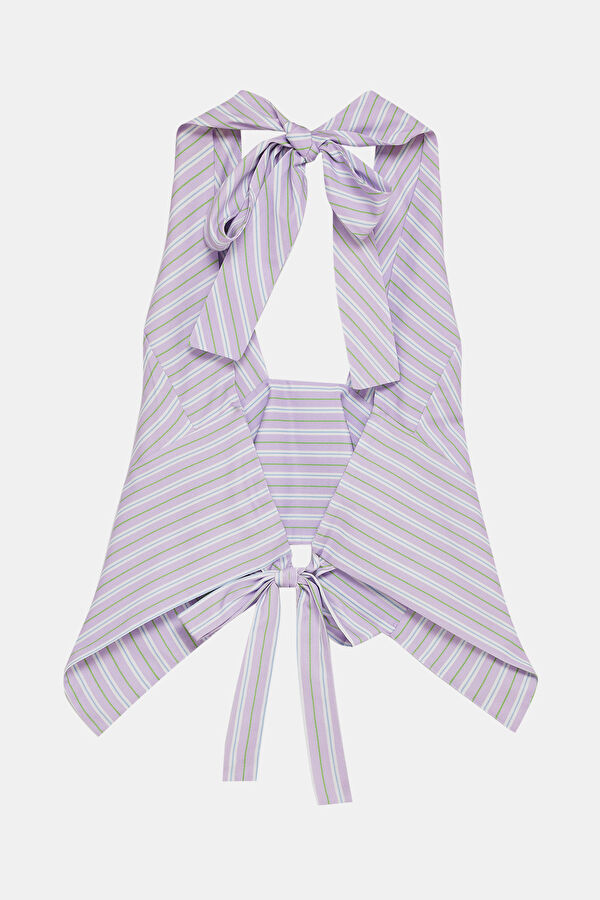 Colorful Striped Sleeveless Women's Blouse 4