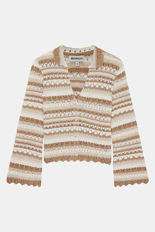 Multicolored Knitted Pattern Women's Cardigan 3