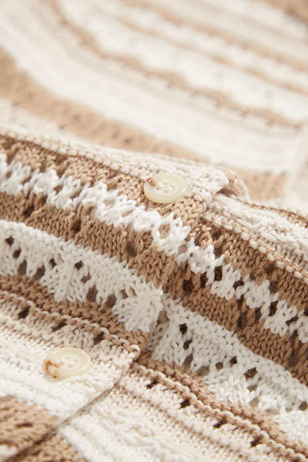Multicolored Knitted Pattern Women's Cardigan 6