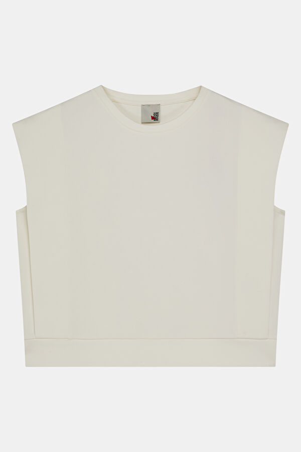 Ecru Sleeveless Blouse
